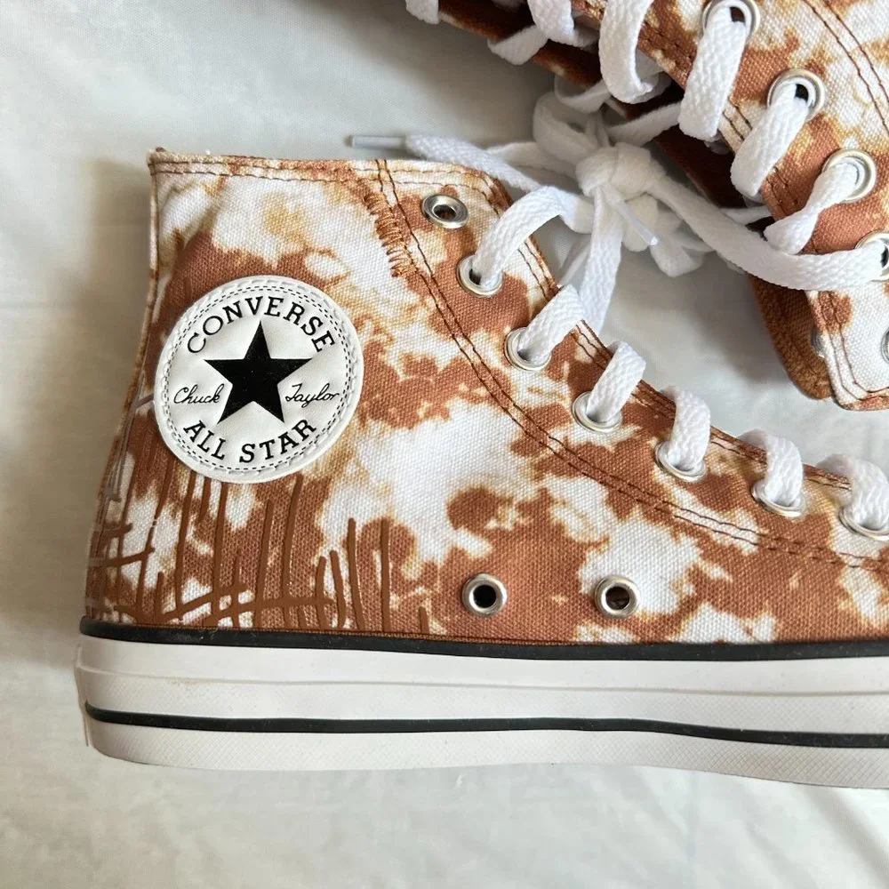 NEW Converse Women Shoes Casual Maple Brown High Top Sneakers - Picture 2 of 10